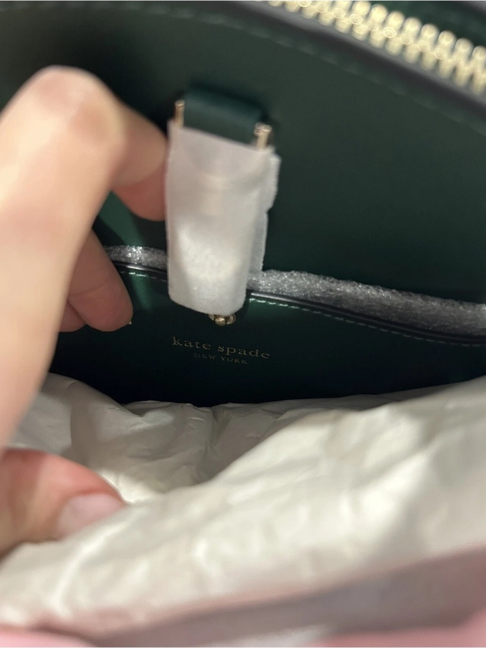 kate spade Knot-Croc-Embossed Leather Satchel with Tassel - Picture 14 of 14